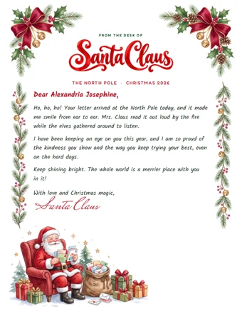 Holly Jolly Post letter preview