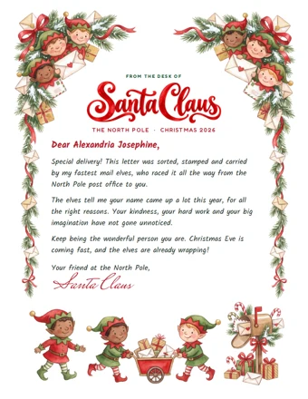 Elf Mail Express letter preview